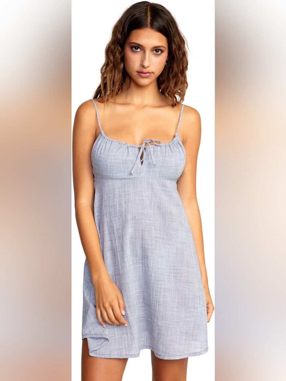 RVCA Houndstooth 100% Cotton Mini Sun Dress